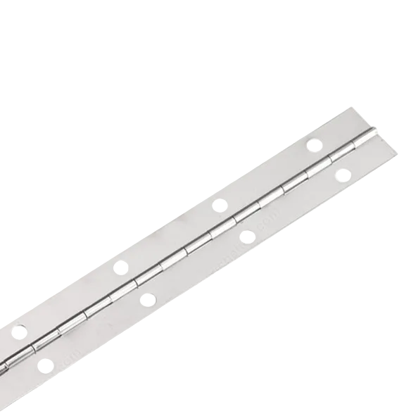 Metallic hinge on a white background