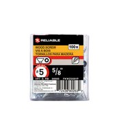 Pack of wood screws with Reliable branding on a white background
