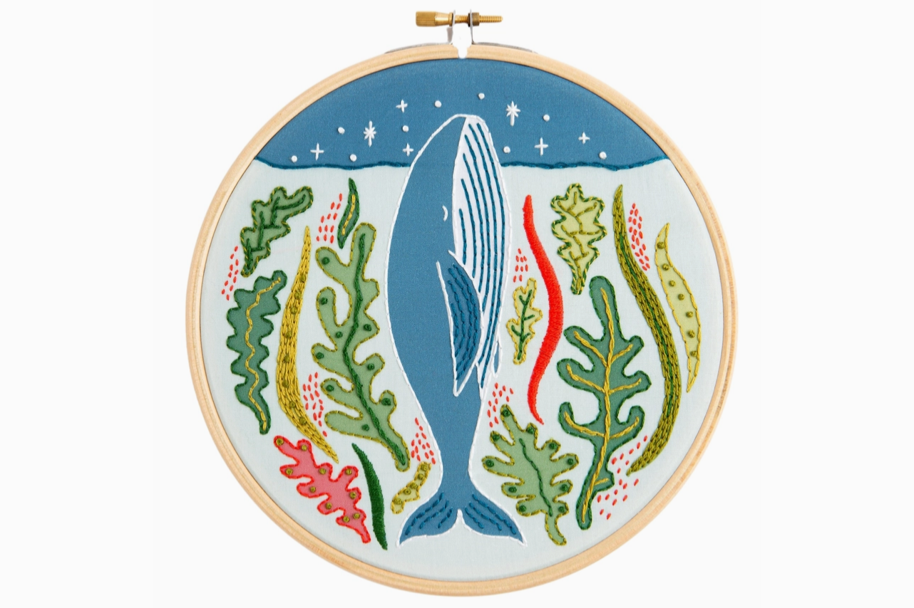 Stargazing Whale Embroidery Kit