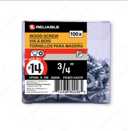 Reliable - Wood Screw, Flat Head,  - #14 - 3/4 in