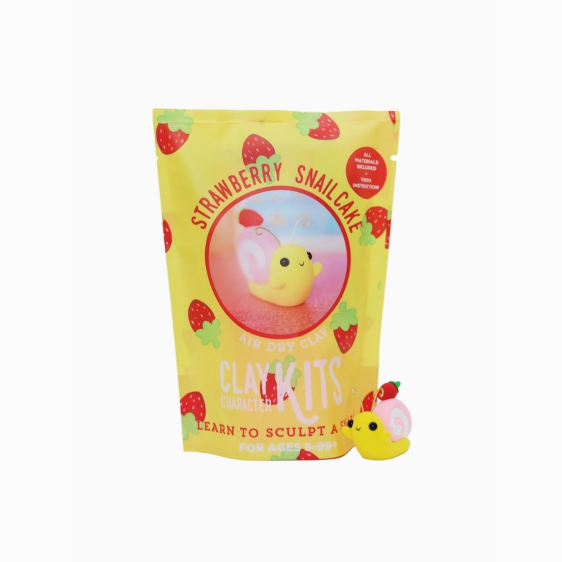 Strawberry Snailcake Air Dry Clay Kit