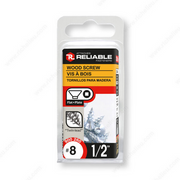 Reliable - Wood Screw, Flat Head - #8 - 1/2 in