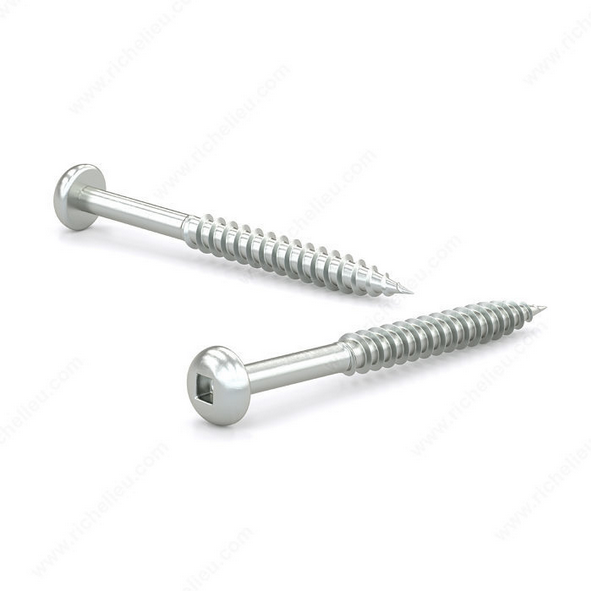 Reliable - Zinc-Plated Wood screw, Pan Head, Square Drive,  - #8 - 1 1/2 in