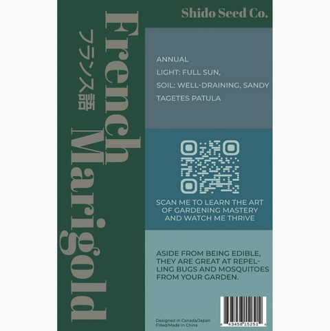 Shido Seeds French Marigold Flower Seeds Packet
