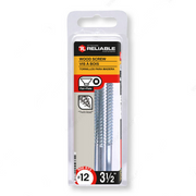 Pack of wood screws with packaging labeled 'Reliable' on a white background