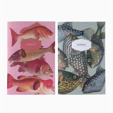 Artistry Cards Red & Green Fishes Illustrated Notebooks – 2 Pack