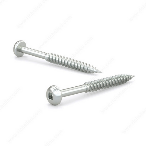 Reliable - #8 - 4 in - Zinc-Plated Wood screw, Pan Head, Square Drive