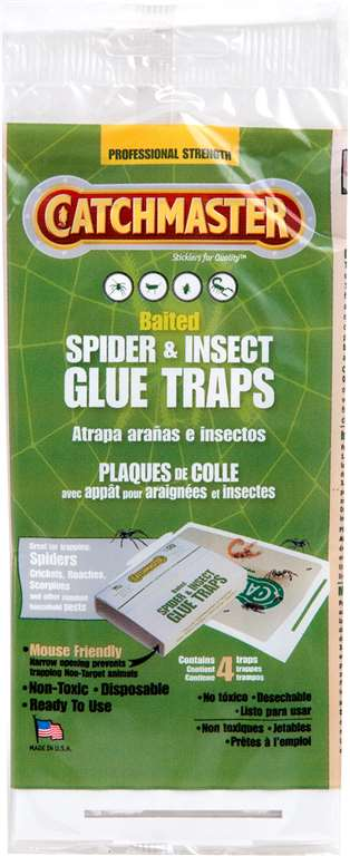 CATCHMASTER - SPIDER & INSECT GLUE BOARDS 4 PC