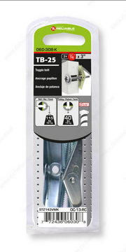Reliable Toggle Bolt - 1/4 in 3 in