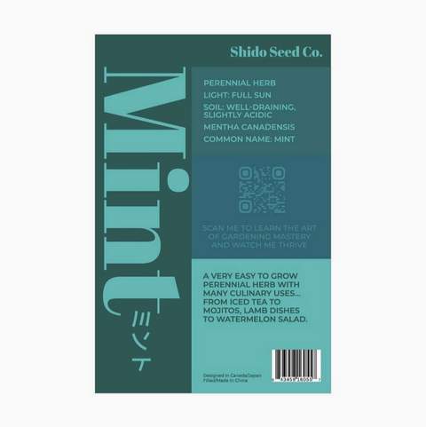 Shido Seeds Mint Seeds Packet
