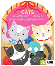 Cats Colouring Book with Stickers