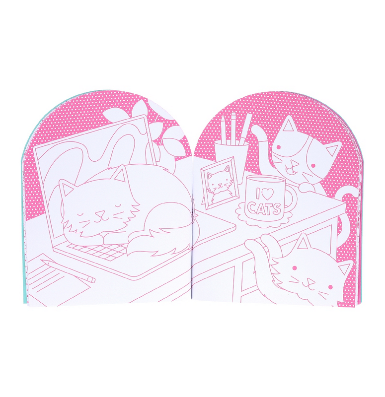 Cats Colouring Book with Stickers