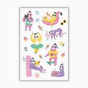 Four Bears Sticker Club Summer Sloth