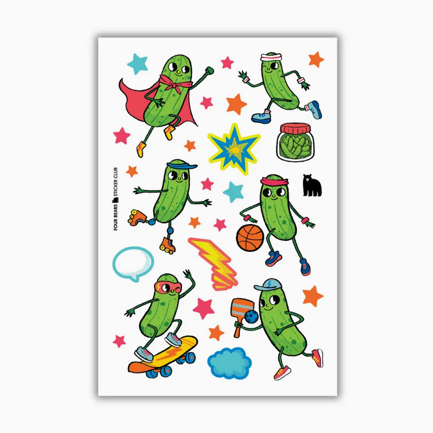 Four Bears Sticker Club Pickle Power