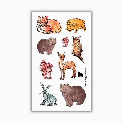Four Bears Sticker Club Forest Companions