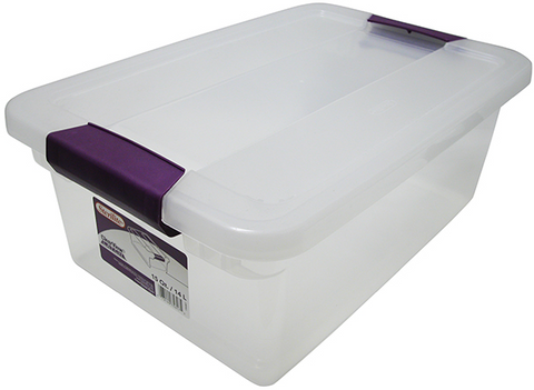 Sterilite 15 QT Clear View Box with Latches