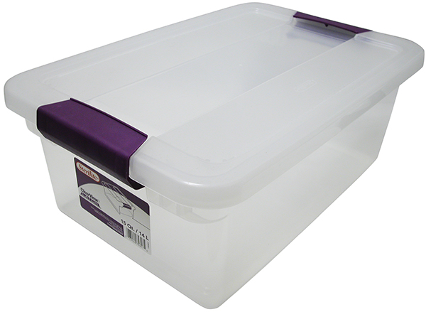 Sterilite 15 QT Clear View Box with Latches
