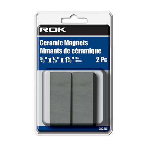 ROK - 2 PC CERAMIC BAR MAGNETS 3/8 X 7/8 X 1-7/8