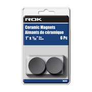 ROK - 6 PC CERAMIC DISC MAGNETS 1 X 5/32