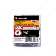 Reliable - Wood Screw, Flat Head - #8 - 5/8 in