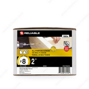 Yellow Zinc All-Purpose Screw, Bugle Head, Square Drive - #8 - 2 in
