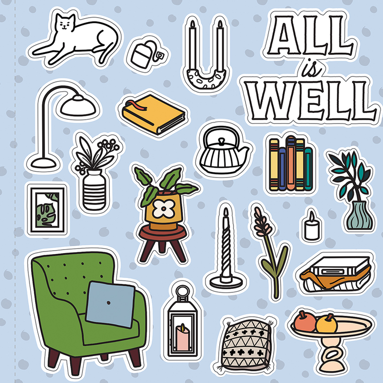 Cozy Coloring Hygge With Stickers