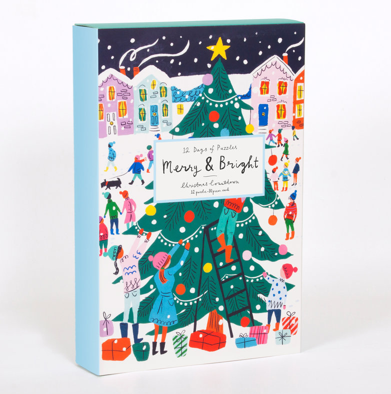 Merry and Bright 12 Days of Christmas Advent Puzzle