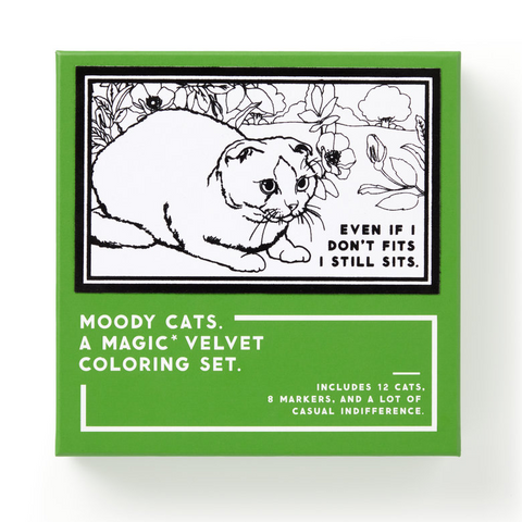 Moody Cats Magic Velvet Coloring Set