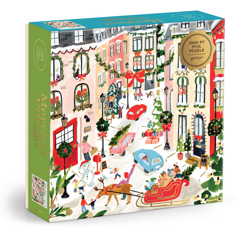 Merriest Village 1000 Piece Foil Puzzle