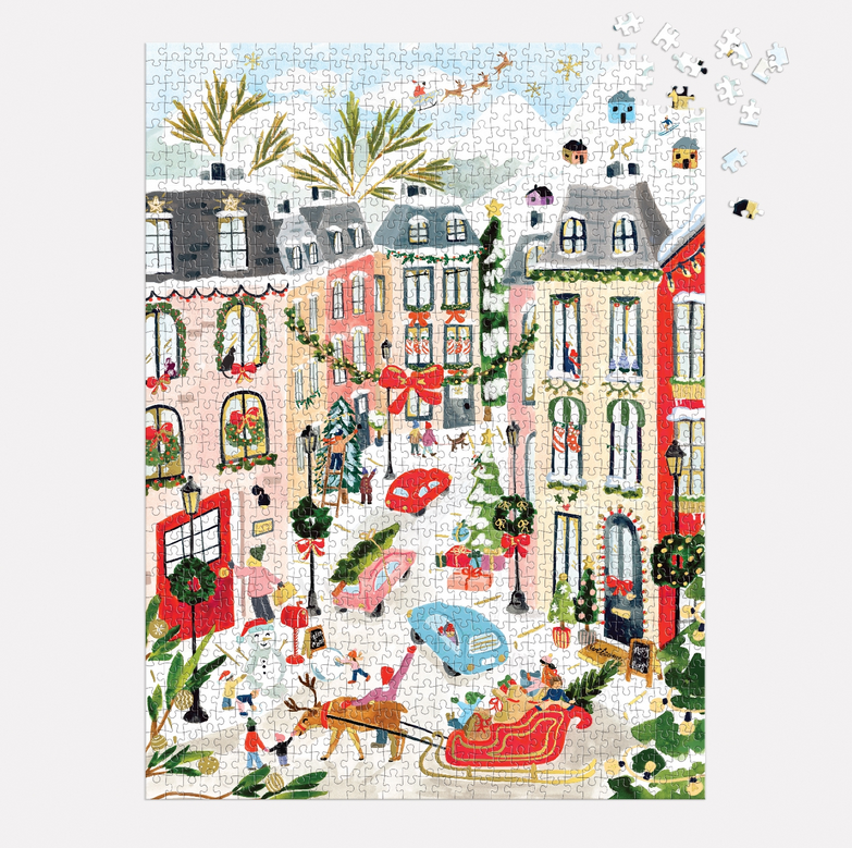 Merriest Village 1000 Piece Foil Puzzle