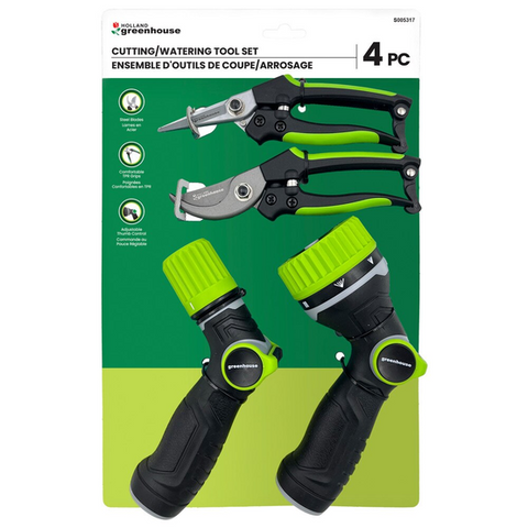 GREENHOUSE - 4 PC CUTTING/WATERING TOOL SET