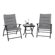 LAKEDALE 3 PC Steel Chat Set
