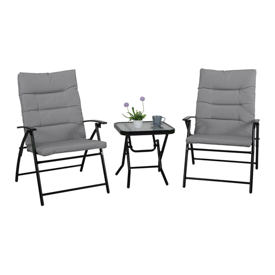 LAKEDALE 3 PC Steel Chat Set