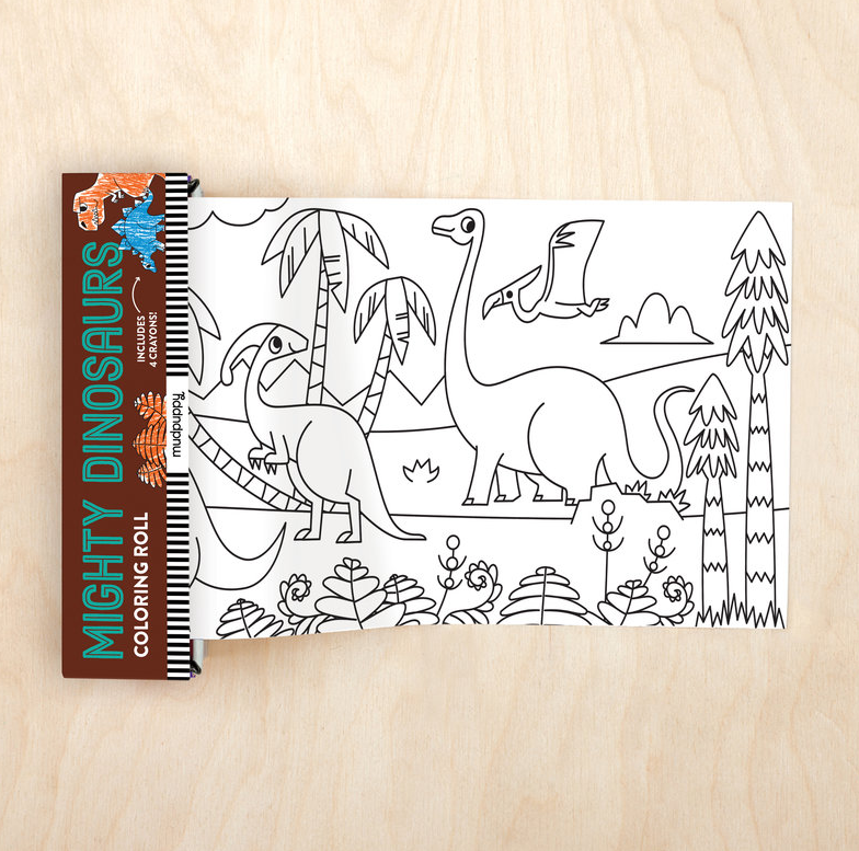 Mighty Dinosaurs Mini Colouring Roll