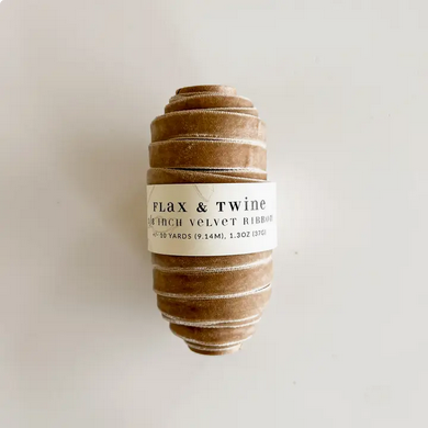 Flax & Twine Velvet Ribbon - 10yds Flax & Twine product_type art-noise.myshopify.com flax-twine-velvet-ribbon-10yds