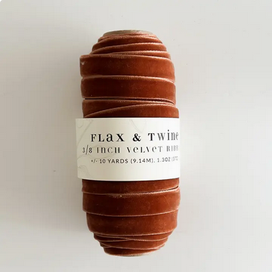 Flax & Twine Velvet Ribbon - 10yds