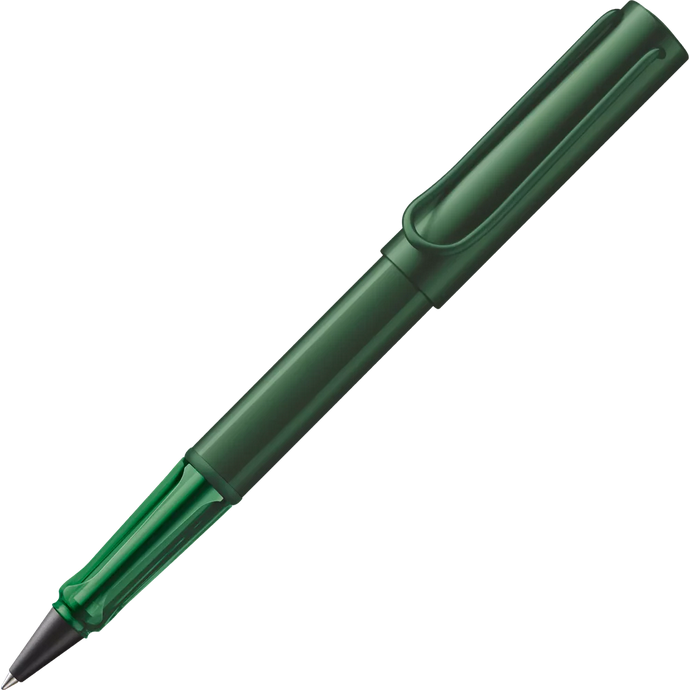 Green pen on a white background