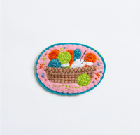 Hawthorn Handmade Knitting Basket Brooch Felt Craft Kit - Art Noise