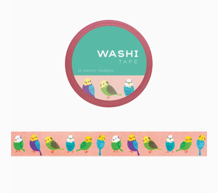 Girl of All Work Budgies Washi Tape