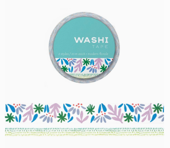 Girl of All Work Modern Florals Set of 2 Washi Tape - Art Noise