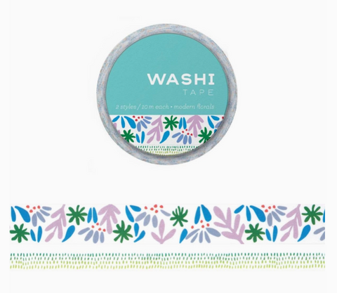 Girl of All Work Modern Florals Set of 2 Washi Tape - Art Noise