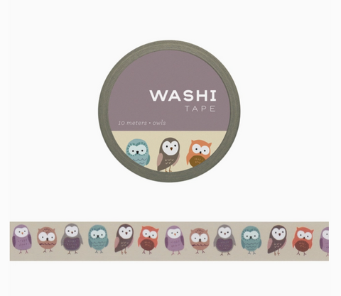 Girl of All Work Owls Washi Tape - Art Noise Girl of All Work Owls Washi Tape Girl of All Work Washi Tape art-noise.myshopify.com girl-of-all-work-owls-washi-tape
