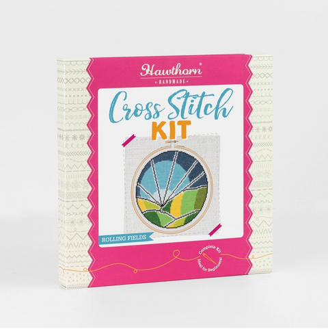 Hawthorn Handmade Rolling Fields Cross Stitch Kit - Art Noise Hawthorn Handmade Rolling Fields Cross Stitch Kit Hawthorn Handmade Embroidery Kits art-noise.myshopify.com hawthorn-handmade-rolling-fields-cross-stitch-kit
