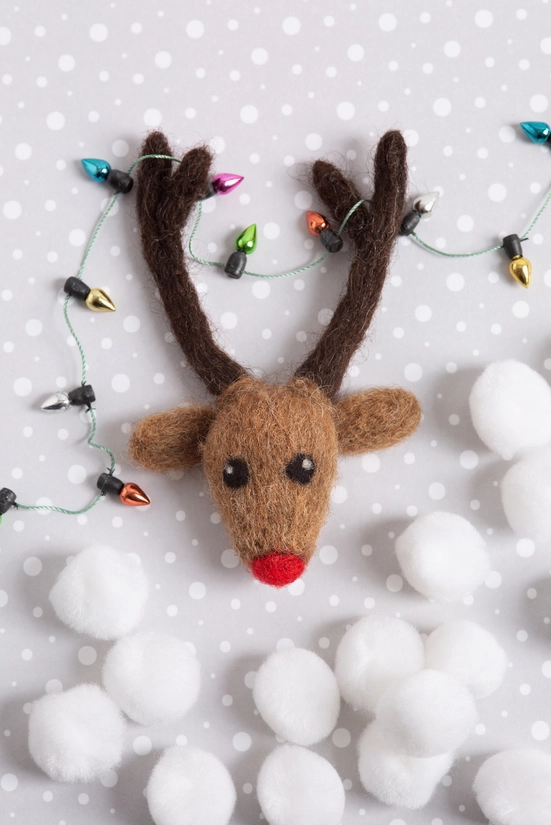 Hawthorn Handmade Rudolph Brooch Felting Kit