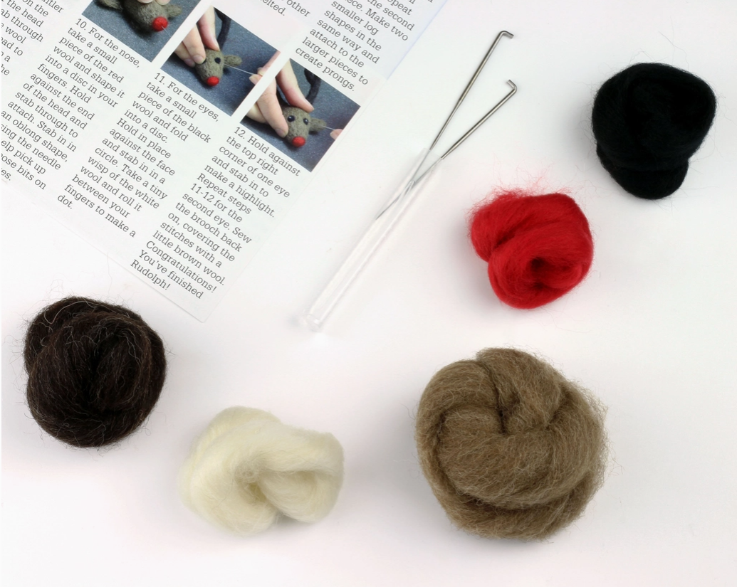 Hawthorn Handmade Rudolph Brooch Felting Kit - Art Noise