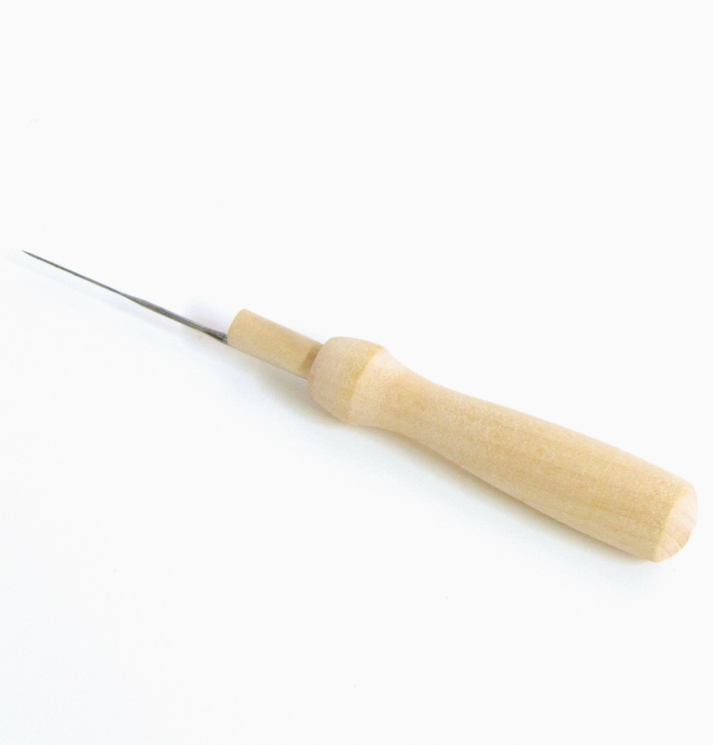 Hawthorn Handmade Wooden Felting Needle Holder (with one needle)