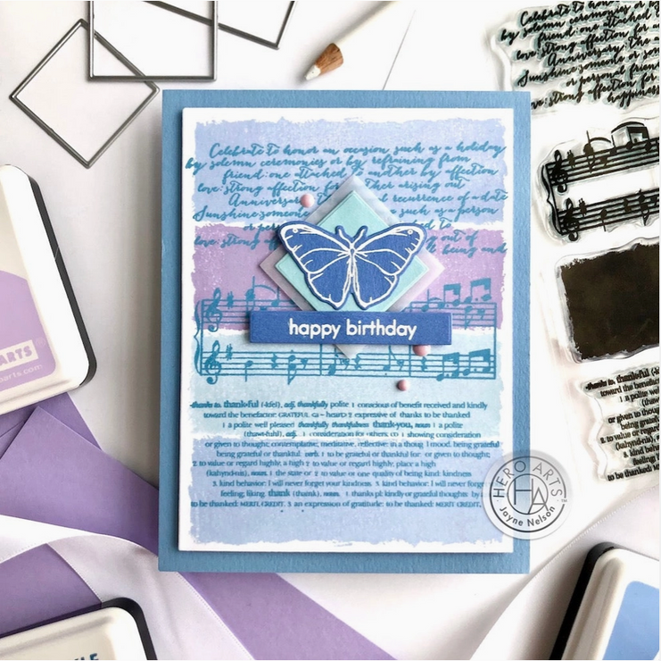 Hero Arts Beautiful Butterflies Clear Stamp Set - Art Noise