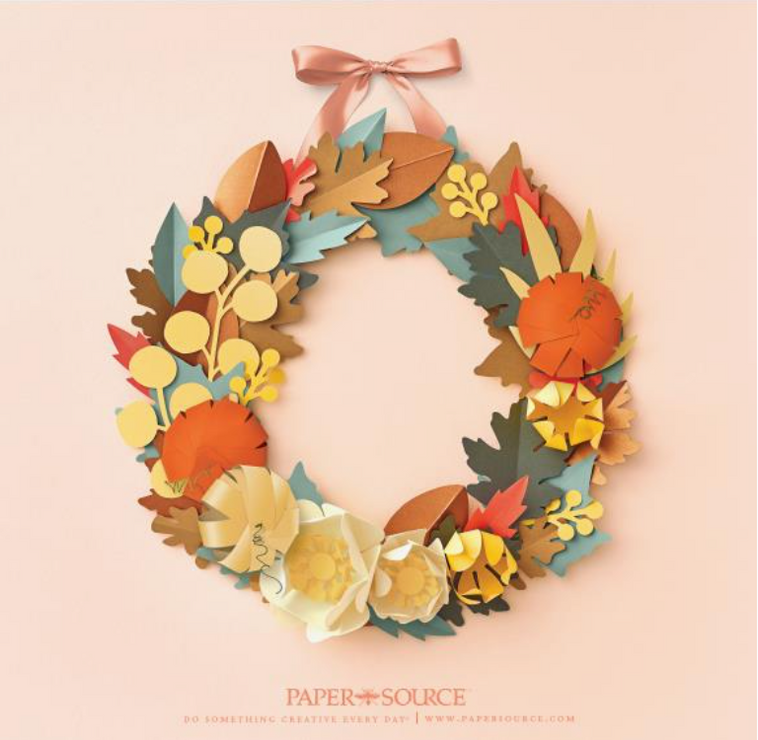 Paper Source Fall Wreath - Art Noise