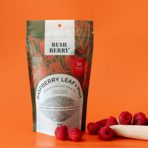 Organic Raspberry Leaf + Mint Tea Bush Berry TEA art-noise.myshopify.com organic-raspberry-leaf-mint-tea