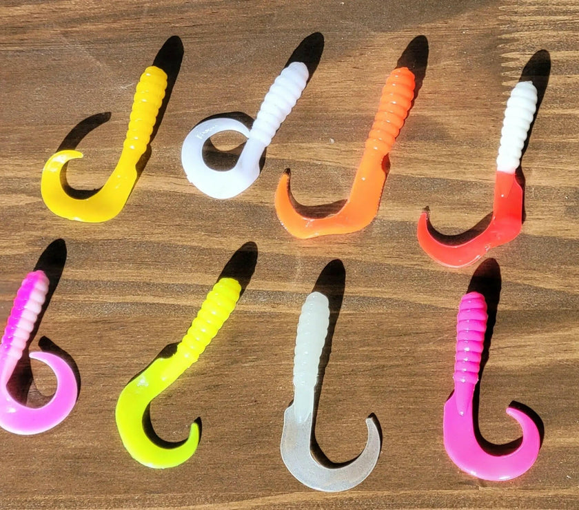 🍁Single Tail 3" Jig Body, Assorted Colors